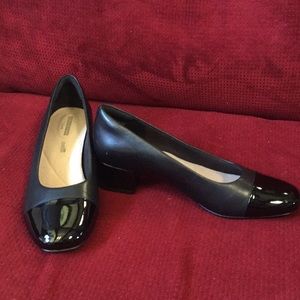 Clarks BLACK Patton  and  leather shoes..